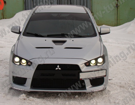 Капот "EVO" для Mitsubishi Lancer X (2007-2016) купить недорого с доставкой в Чита
