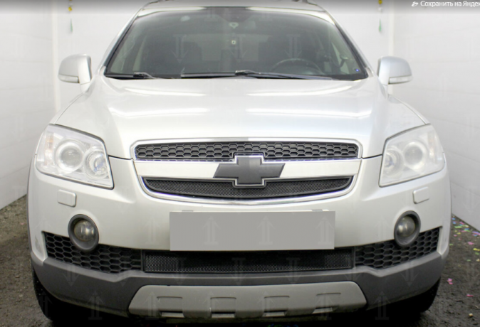 Защита радиатора "Standart" Chevrolet Captiva (2006-2011) низ, чёрная купить недорого с доставкой в Чита