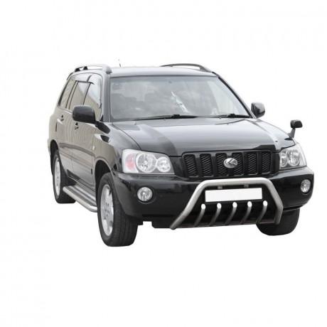 Защита порогов с алюминиевым листом (d63,5) для Toyota Kluger V Four (2003-2005)(Окрашенное) купить недорого с доставкой в Чита