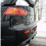 Накладка (юбка) заднего бампера "EVO" var №1 для Mitsubishi Lancer X (2007-2016) купить недорого с доставкой в Чита