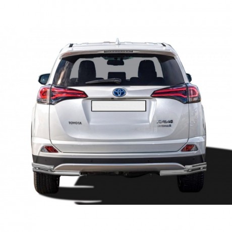 Защита заднего бампера «Уголки двойные» (d51/40) для Toyota RAV4 рестайлинг, (2015-н.в.)(Окрашенное) купить недорого с доставкой в Чита