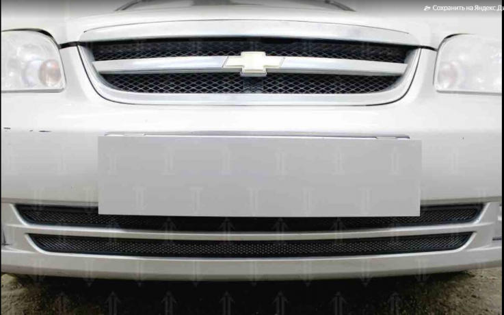 Защита радиатора "Standart" Chevrolet Lacetti седан (2004-2013) чёрная купить недорого с доставкой в Чита