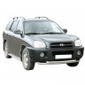 Защита порогов с алюминиевыми накладками (d63,5) для Hyundai Santa-Fe Classic (2007-2012)(Окрашенное) купить недорого с доставкой в Чита