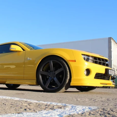 Накладка (юбка) переднего бампера (цельная) для Chevrolet Camaro SS (2009-2012) купить недорого с доставкой в Чита