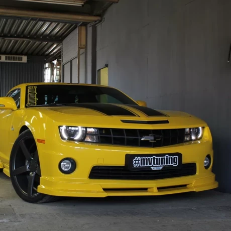 Накладка (юбка) переднего бампера (цельная) для Chevrolet Camaro SS (2009-2012) купить недорого с доставкой в Чита
