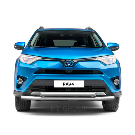 Защита переднего бампера двойная d63/63мм (НПС) Toyota RAV4 (2013-2018 г.в.) купить недорого с доставкой в Чита