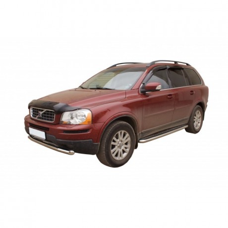 Защита порогов с алюминиевым листом (d63,5) для Volvo XC90 (2006-2014)(Окрашенное) купить недорого с доставкой в Чита