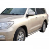 Защита порогов с алюминиевым листом (d63,5) для Toyota Land Cruiser 200 (2007-2015)(Окрашенное) купить недорого с доставкой в Чита