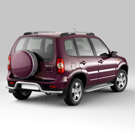 Защита порогов с алюм. площадкой d51мм ИСКРА (ППК) CHEVROLET Niv@ (2009-2020 г.в.), L@DA Niv@ (2020-н.в.), L@DA Niv@ Travel (2021-н.в.) купить недорого с доставкой в Чита