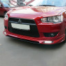 Накладка (юбка) переднего бампера "Zodiak" (с планкой) для Mitsubishi Lancer X (2007-2010) купить недорого с доставкой в Чита