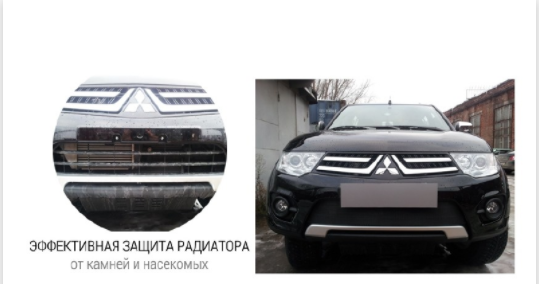 Защита радиатора "Standart" Citroen C4 седан (2013-2016) чёрная купить недорого с доставкой в Чита
