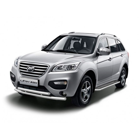 Защита переднего бампера двойная d63/51мм (НПС) Lifan X60 (2012-2016 г.в.) купить недорого с доставкой в Чита
