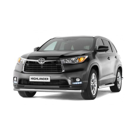 Защита переднего бампера одинарная d63мм (НПС) Toyota Highlander (2014-н.в.) купить недорого с доставкой в Чита