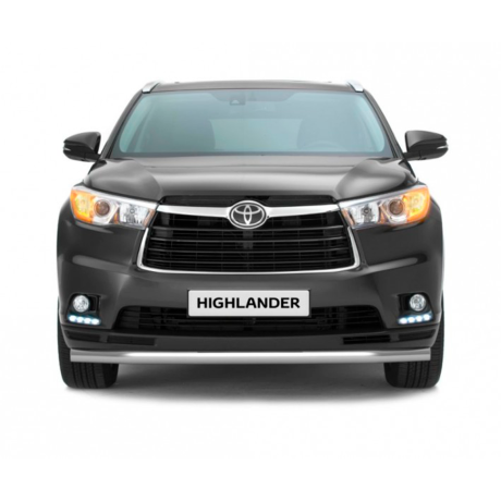 Защита переднего бампера одинарная d63мм (НПС) Toyota Highlander (2014-н.в.) купить недорого с доставкой в Чита