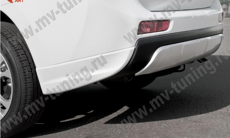 Диффузор заднего бампера "Broomer Design" для Mitsubishi Outlander (3rd generation)(2012-2014) купить недорого с доставкой в Чита