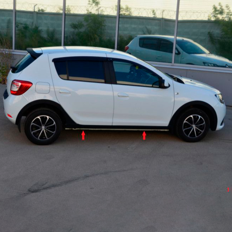 Комплект накладок на арки + накладки на пороги "KART RS NEW" для Renault Sandero (без комплектации) купить недорого с доставкой в Чита