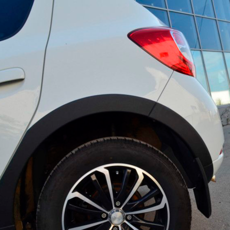 Комплект накладок на арки + накладки на пороги "KART RS NEW" для Renault Sandero (без комплектации) купить недорого с доставкой в Чита