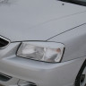 Накладки на фары (реснички) для Hyundai Accent (1999-2012) купить недорого с доставкой в Чита