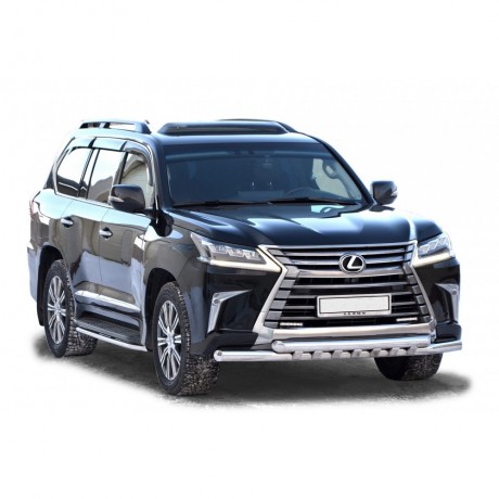 Защита переднего бампера «Труба двойная» (d76) для Lexus LX 450d (2016-н.в)(Окрашенное) купить недорого с доставкой в Чита