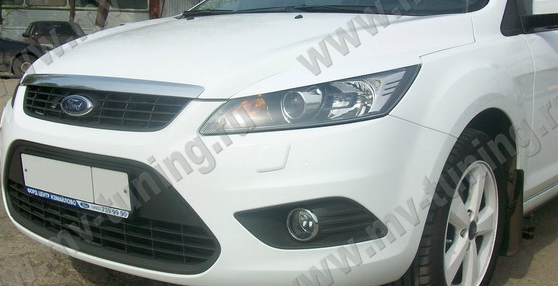 Накладки на фары (реснички) широкие var №2 для Ford Focus 2 (2008-2011) купить недорого с доставкой в Чита