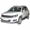 Защита порогов «Труба с проступью» (d76) для Volkswagen Tiguan (2011-2017)(Окрашенное) купить недорого с доставкой в Чита