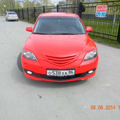 Накладки на фары (реснички) "Лодочки" для Mazda 3, хэтчбэк (2003-2009) купить недорого с доставкой в Чита