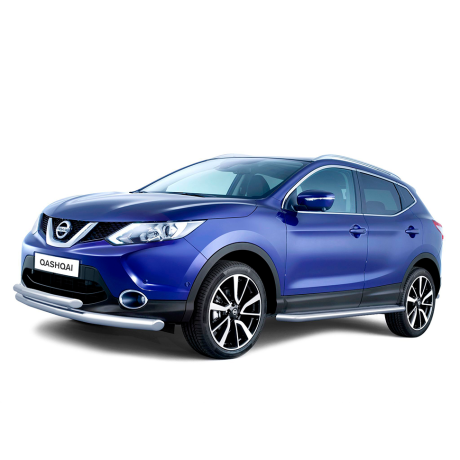 Защита переднего бампера двойная d63/51мм (НПС) Nissan Qashqai (2016-н.в.) купить недорого с доставкой в Чита
