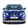 Защита переднего бампера двойная d63/51мм (НПС) Nissan Qashqai (2016-н.в.) купить недорого с доставкой в Чита