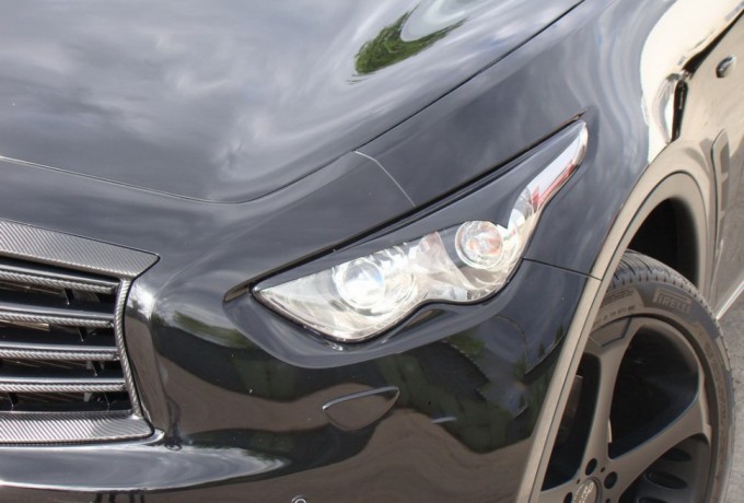 Накладки на фары (реснички) var №1 для Infiniti FX (2nd generation)(2008-2013) купить недорого с доставкой в Чита