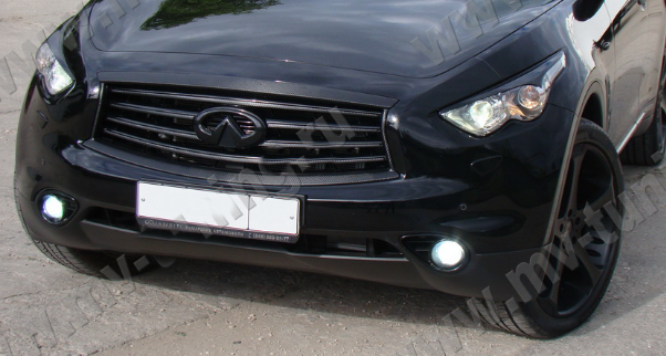 Накладки на фары (реснички) var №1 для Infiniti FX (2nd generation)(2008-2013) купить недорого с доставкой в Чита