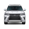 Защита переднего бампера двойная d63/63мм (НПС) LEXUS 450D (2015-н.в.) купить недорого с доставкой в Чита