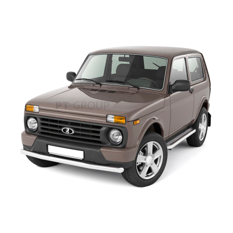 Защита переднего бампера одинарная d63мм (НПС) для L@DA 4x4 Urban (2015 г.в.) купить недорого с доставкой в Чита