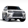 Защита переднего бампера двойная с зубьями d63/63мм (НПС) LEXUS 450D (2015-н.в.) купить недорого с доставкой в Чита