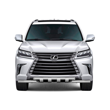 Защита переднего бампера двойная с зубьями d63/63мм (НПС) LEXUS 450D (2015-н.в.) купить недорого с доставкой в Чита
