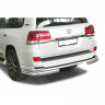 Защита заднего бампера «Уголки двойные» (d76) для Toyota Land Cruiser 200 Executive Lounge (2018-н.в.)(Окрашенное) купить недорого с доставкой в Чита
