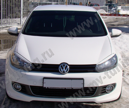 Накладки на фары (реснички) для Volkswagen Golf VI (2008-2012) купить недорого с доставкой в Чита