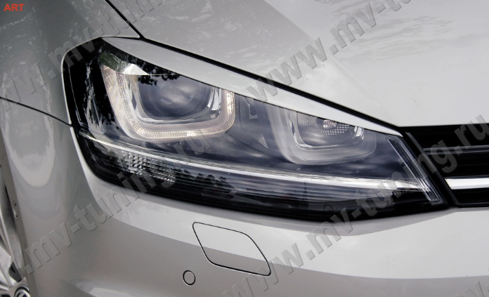 Накладки на фары (реснички) для Volkswagen Golf VII (2013-2020) купить недорого с доставкой в Чита