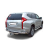 Защита заднего бампера «Уголки двойные» для Mitsubishi Pajero Sport (2017-н.в.)(Нерж. Сталь) купить недорого с доставкой в Чита