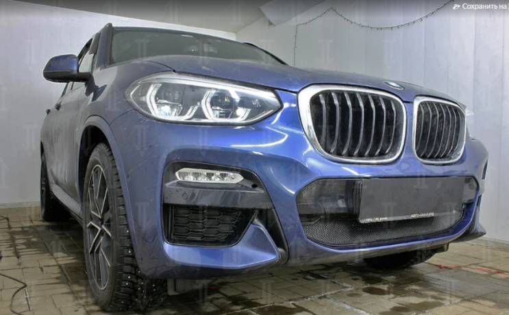Защита радиатора "Standart" BMW X3 (2017-2021) чёрная купить недорого с доставкой в Чита