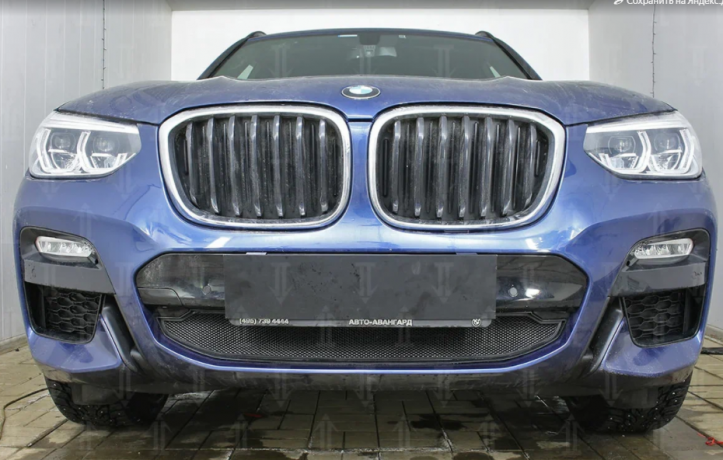 Защита радиатора "Standart" BMW X3 (2017-2021) чёрная купить недорого с доставкой в Чита