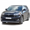 Защита порогов с алюминиевым листом (d63,5) для Toyota Highlander (2014-2015)(Окрашенное) купить недорого с доставкой в Чита