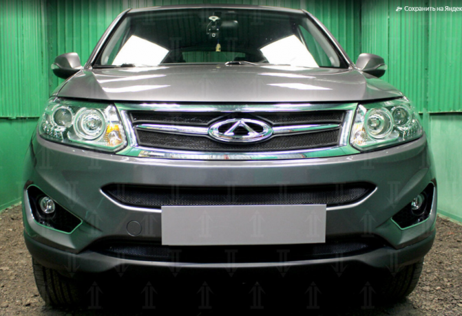 Защита радиатора "Standart" Chery Tiggo 5 (2014-2016) низ, чёрная купить недорого с доставкой в Чита