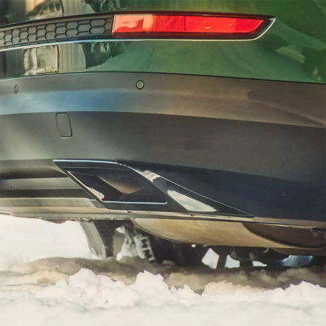 Имитация насадок глушителя BLACK (черный глянец) для Skoda Kodiaq (2016-н.в.) купить недорого с доставкой в Чита