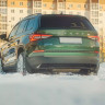 Имитация насадок глушителя BLACK (черный глянец) для Skoda Kodiaq (2016-н.в.) купить недорого с доставкой в Чита